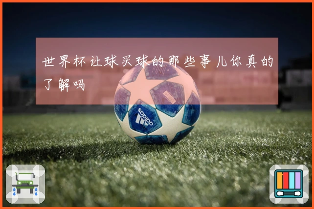 世界杯让球买球的那些事儿你真的了解吗